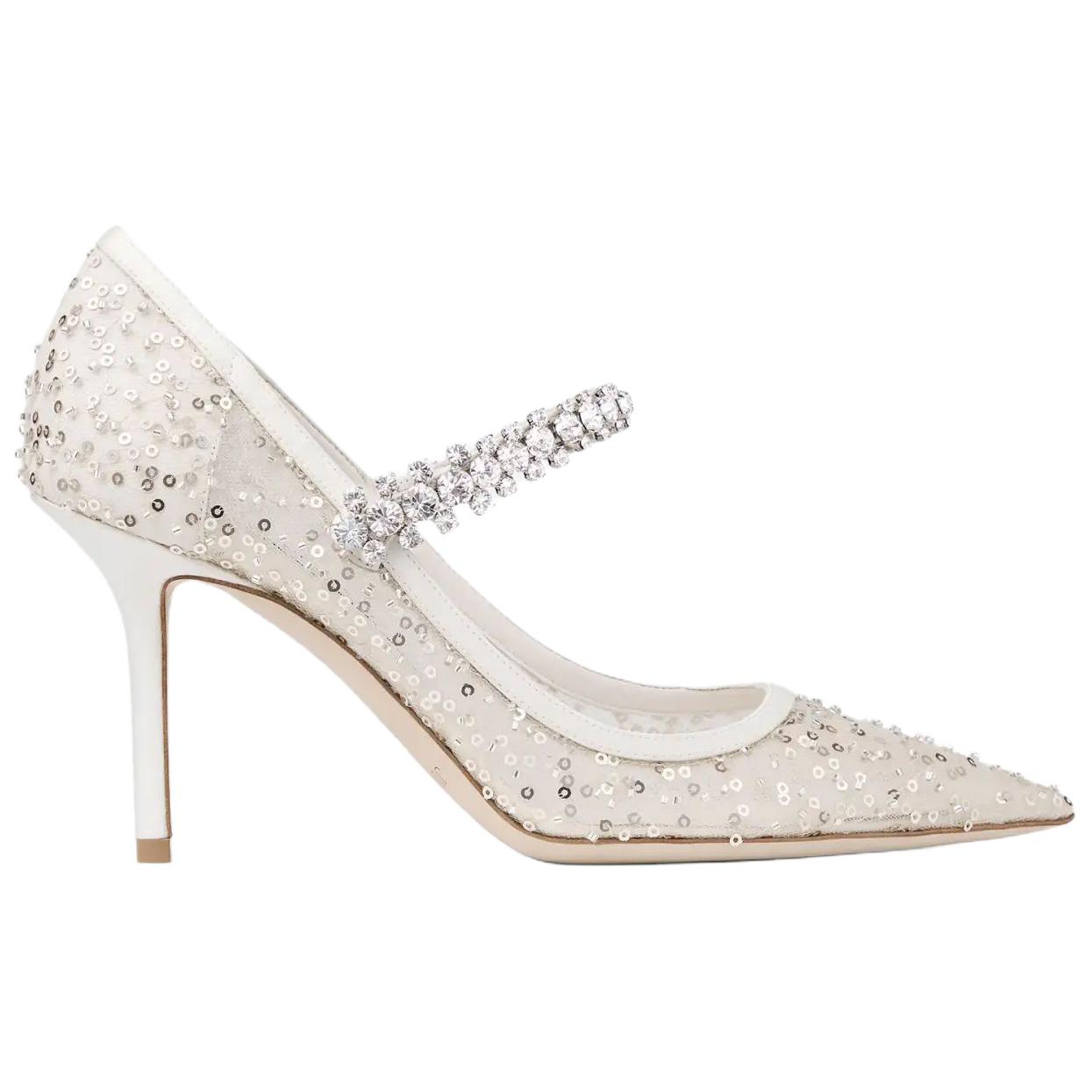 Jimmy Choo Бинг Слим Хилл Высокие каблуки 8,5 см Женские Слоновая кость Белый — фото 2