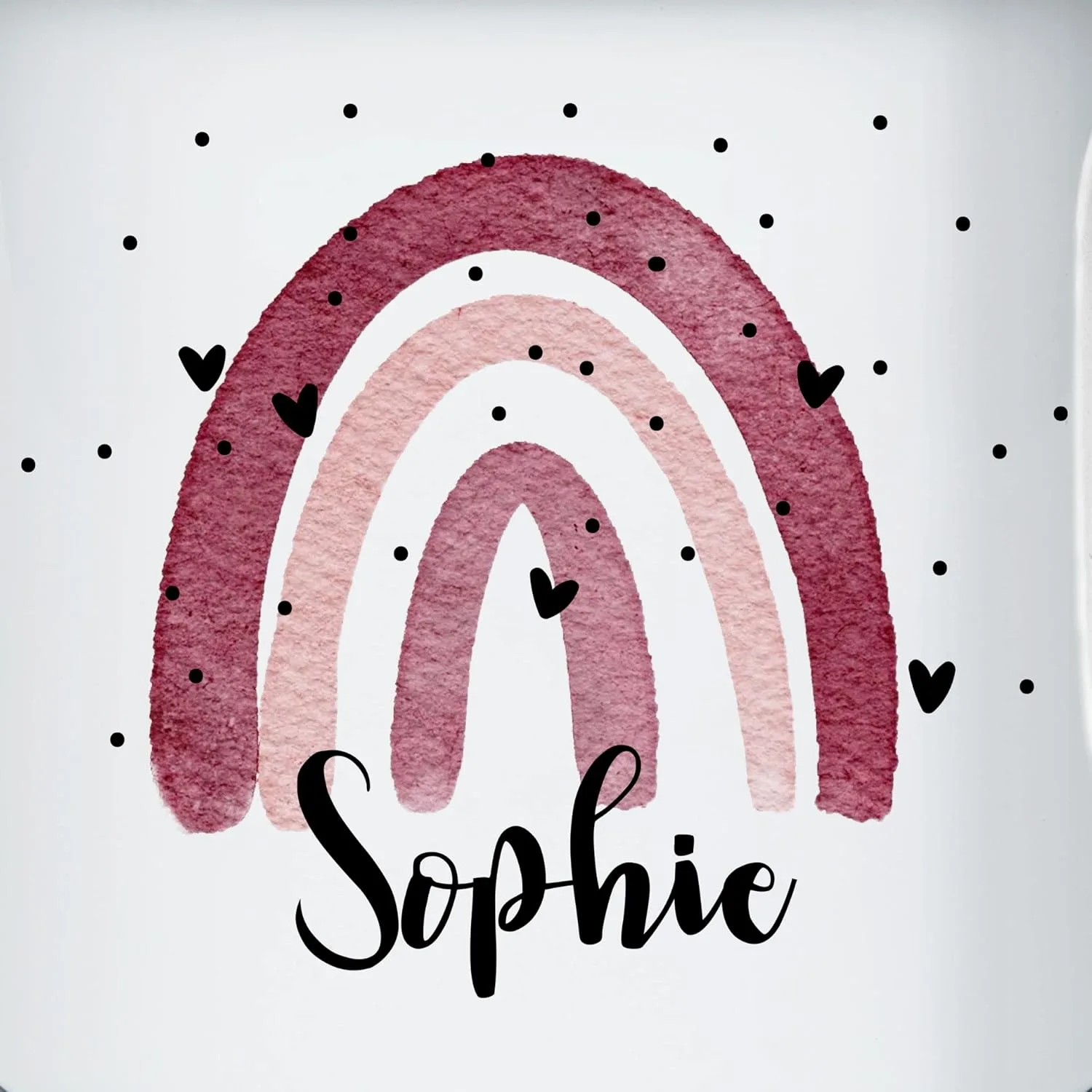 Эмалированная кружка tin cup boho rainbow - 300 мл - white silver - детская кофейная кружка kita cup Geschenk mit Namen personalisiert by Shirtracer — фото 2