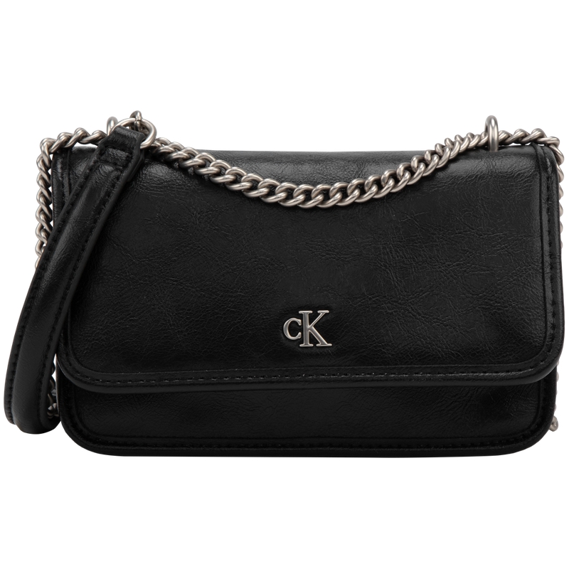 

Calvin Klein Синтетическая сумка через плечо среднего размера для женщин Космический черный