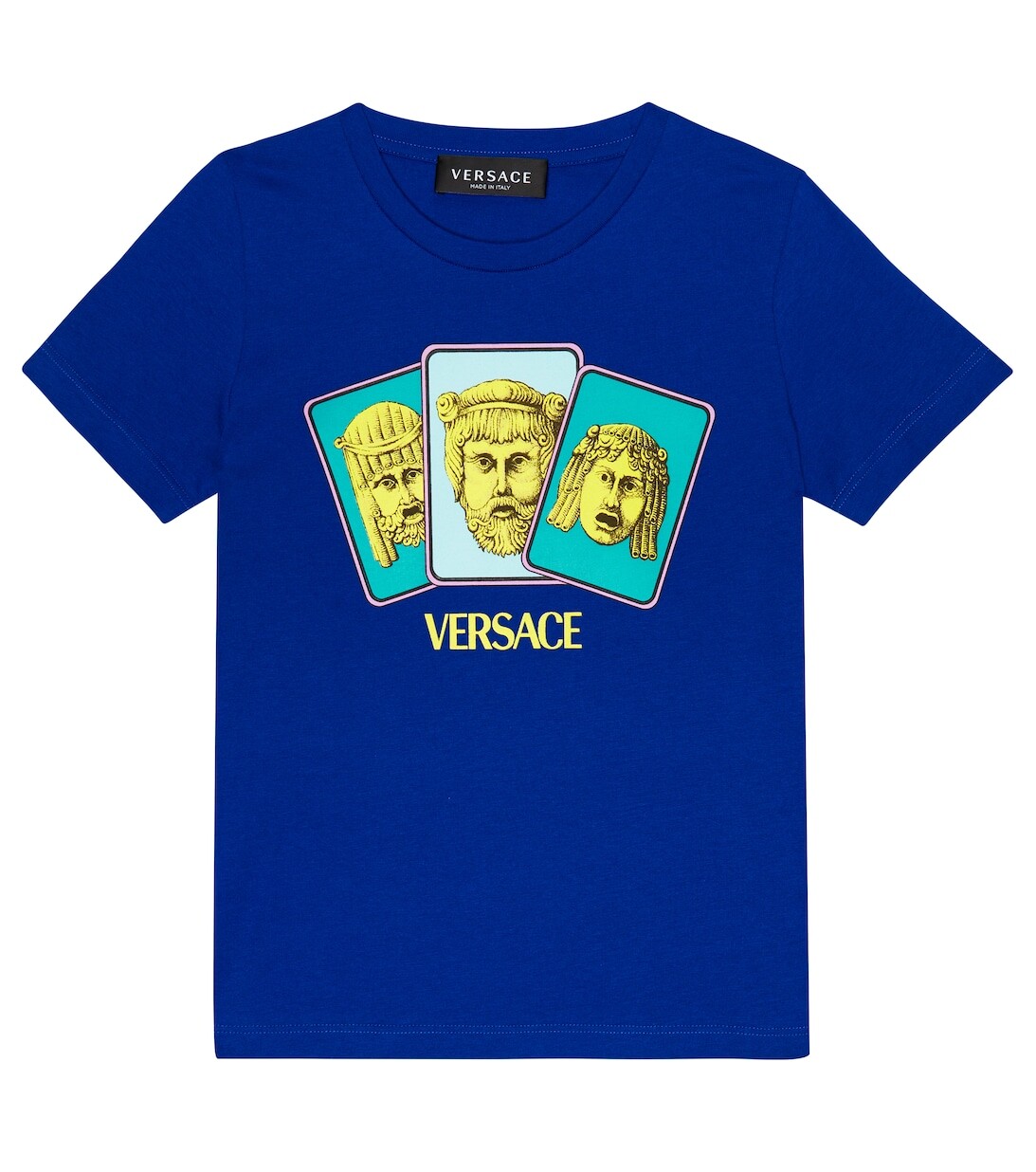 

Футболка из хлопкового джерси с принтом Versace, разноцветный