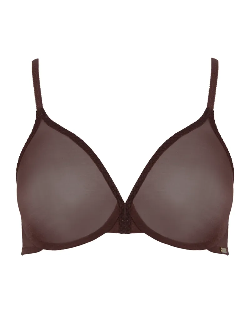 

Прозрачный формованный бюстгальтер Glossies Gossard, коричневый