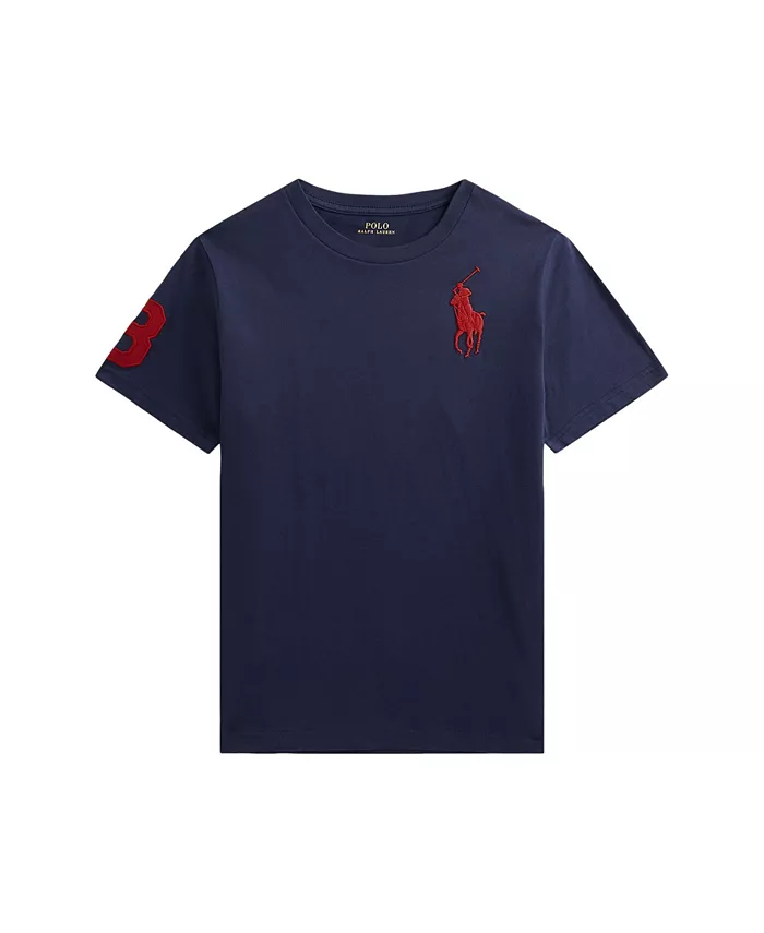 

Футболка из хлопкового джерси Big Pony для малышей и мальчиков Polo Ralph Lauren, синий