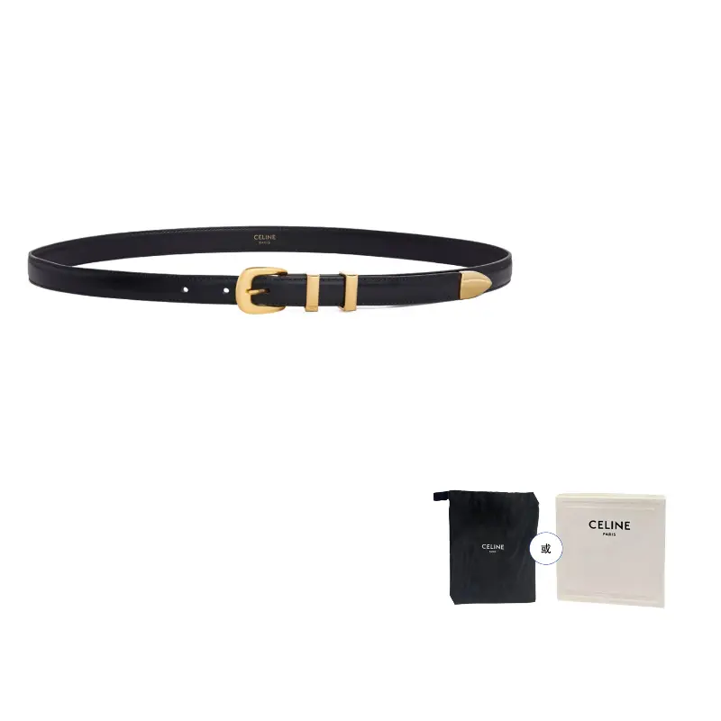 

Западный ремень с 14 пряжками CELINE, черный