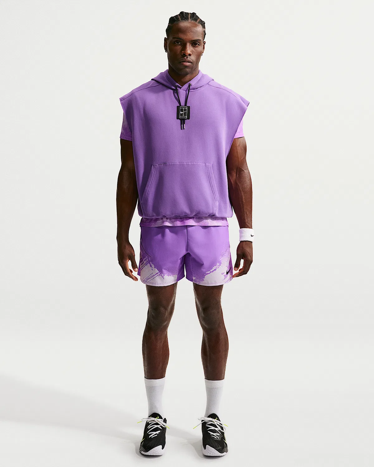Мужская теннисная безрукавка-худи NikeCourt Slam, Bright Violet — фото 4