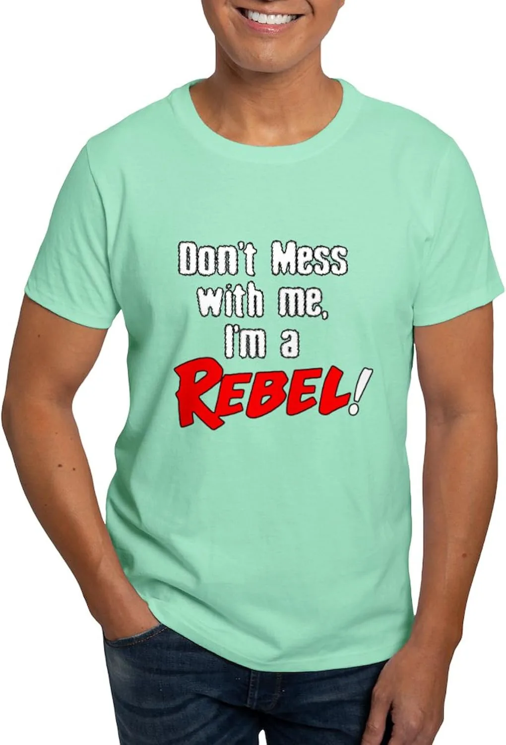 

Футболка мужская Don't Mess with Me, I'm A Rebel, белая, 100% Cotton CafePress