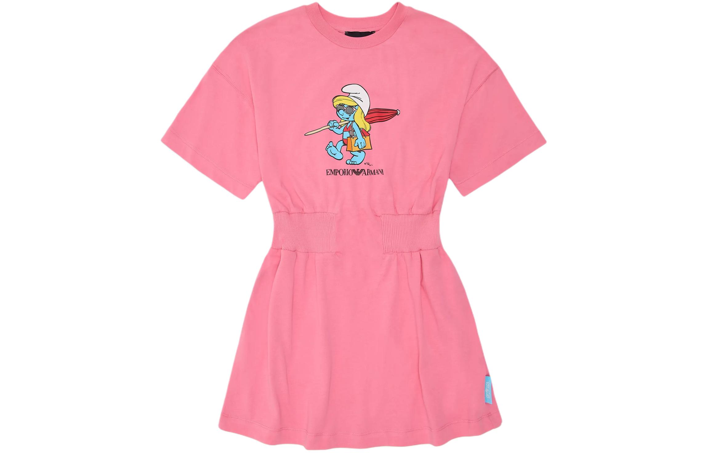 

EMPORIO ARMANI Платье с коротким рукавом pink детское