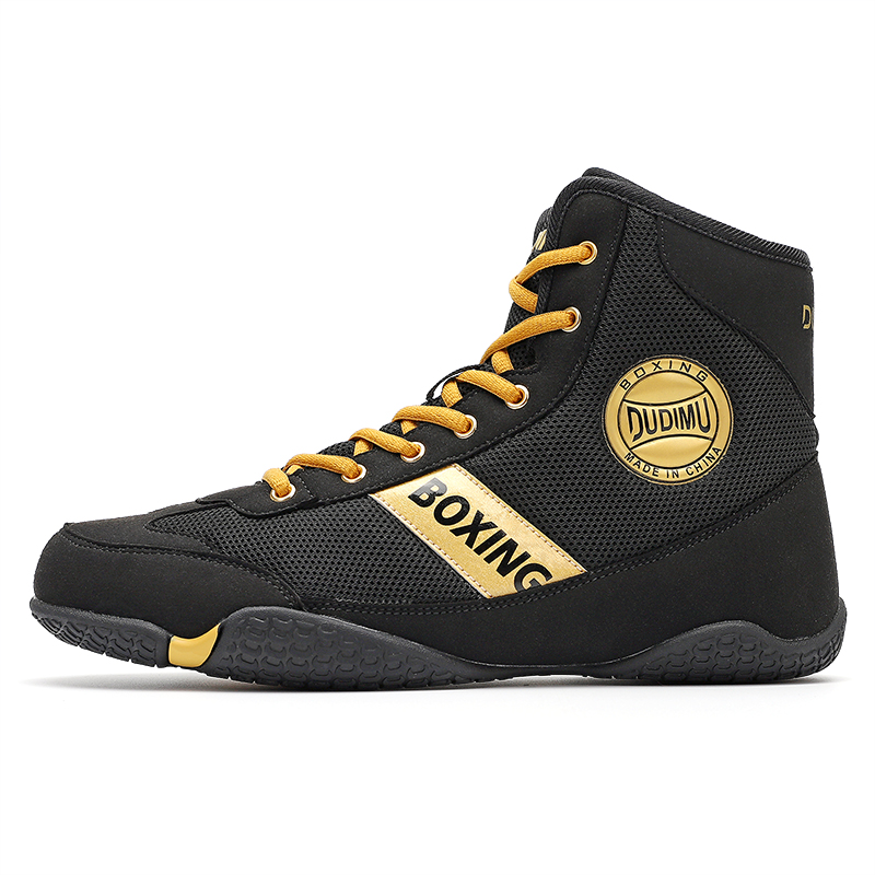 

Sekretarion Скользостойкие и износостойкие высокие тренировочные кроссовки мужские - черный/золотой, цвет Black/Gold