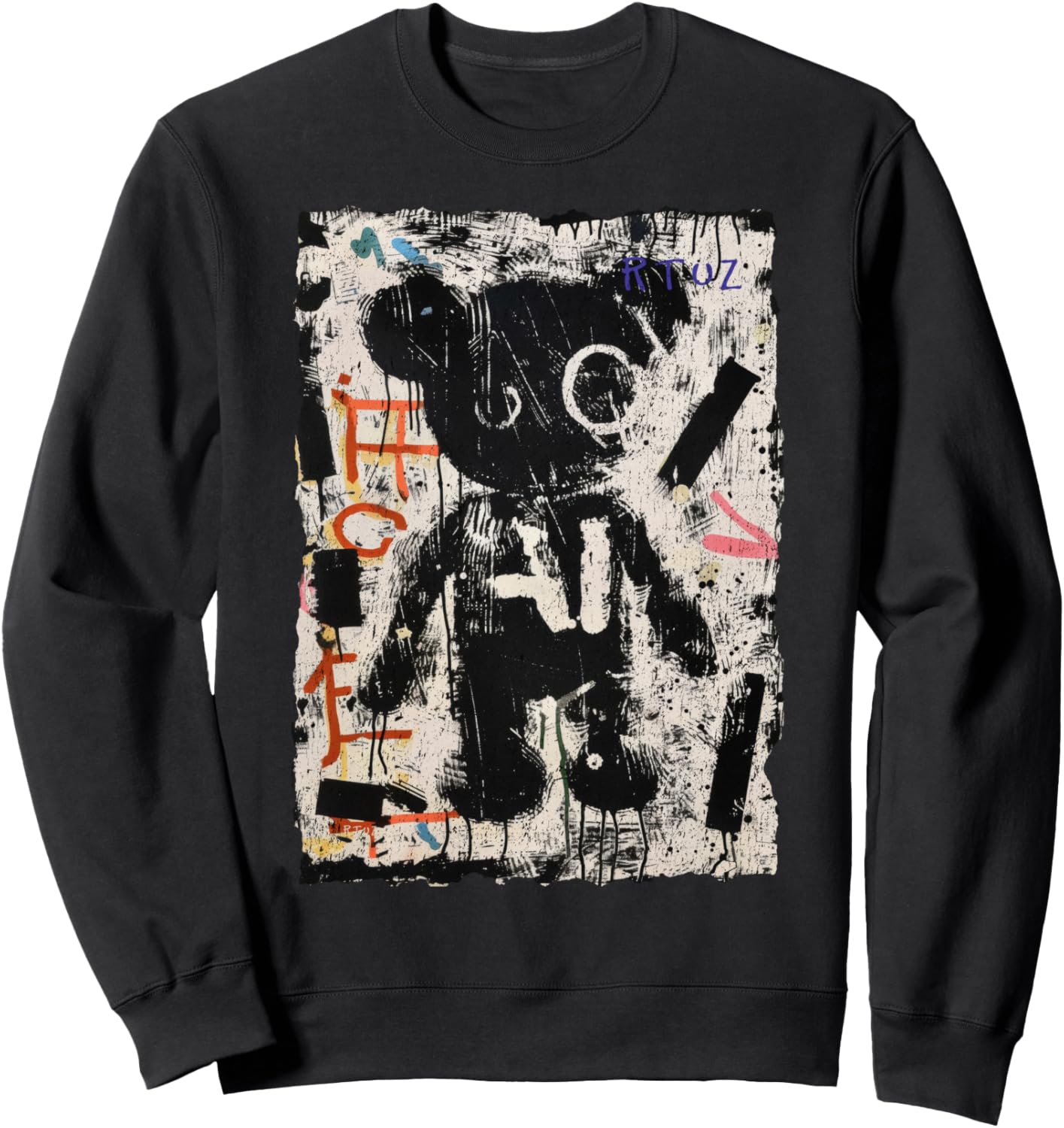 

Толстовка с принтом Плюшевый мишка в стиле граффити, винтажная, ретро, городская, уличная, черная Rtuz / Hip Hop Y2K Clothing For Girls And Boys