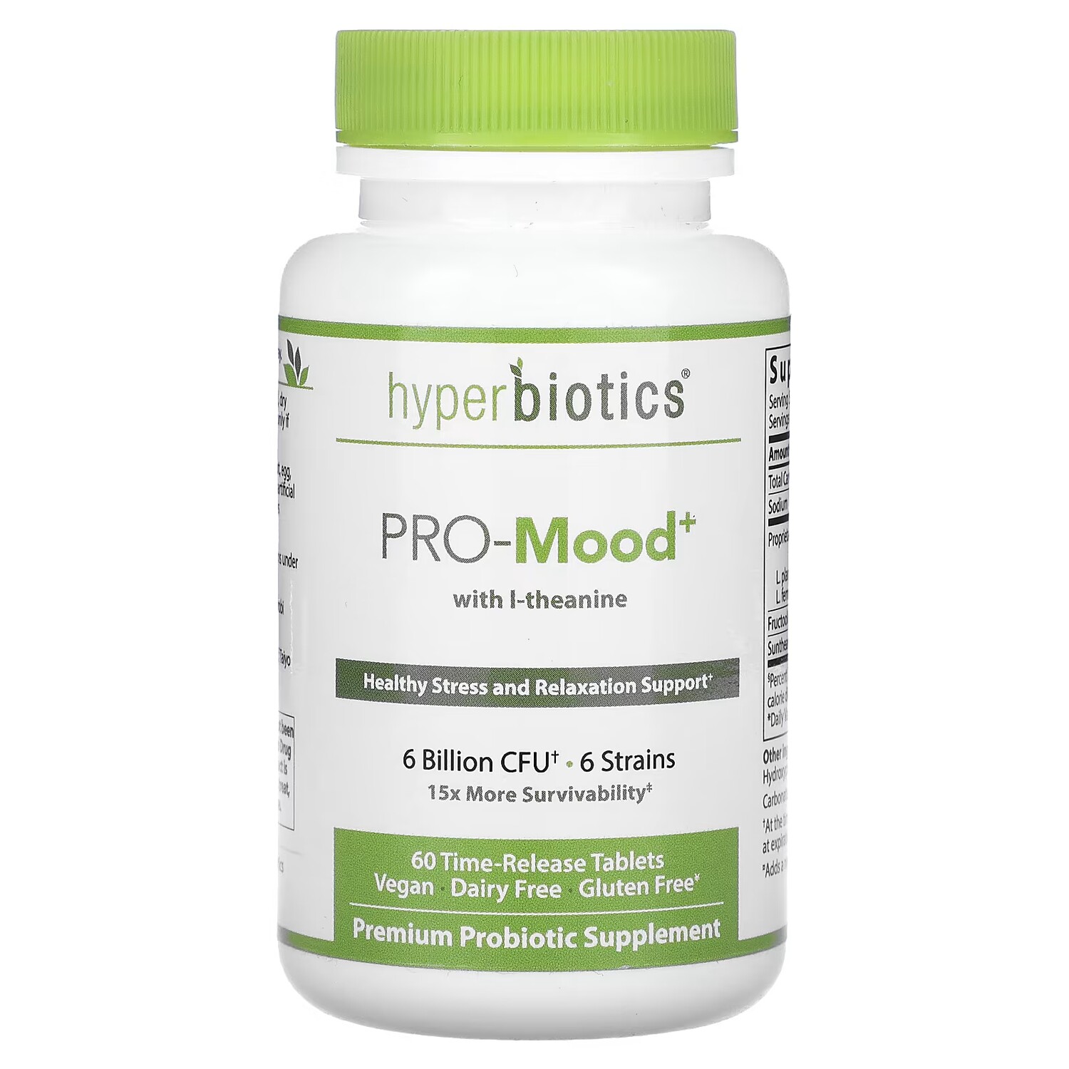 

Добавка Hyperbiotics Pro-Mood с L-теанином, 60 таблеток