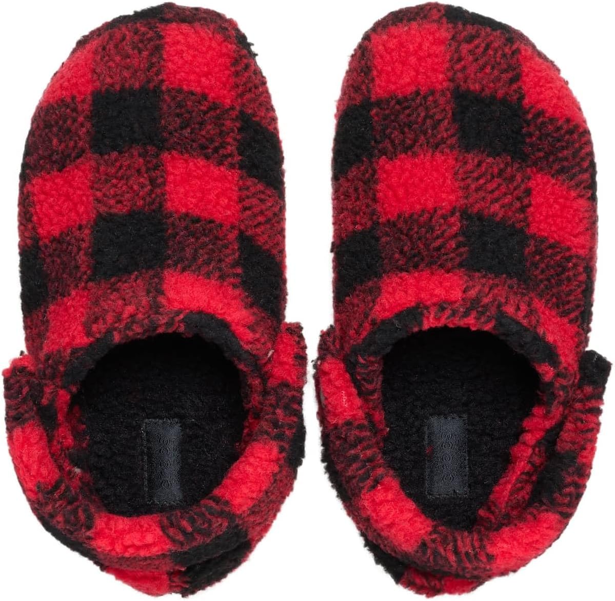 Мужские классические мягкие тапочки Crocs, черный/красный — фото 3
