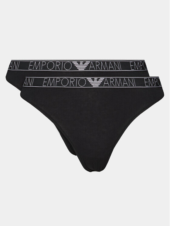 

Комплект из 2 классических женских трусов Emporio Armani Underwear, черный