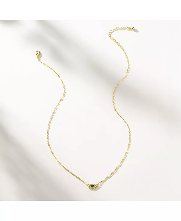 

Ожерелье с цепочкой "Сглаз" с покрытием из 14-каратного золота, 16 дюймов + удлинитель 2 дюйма Uncommon James, gold