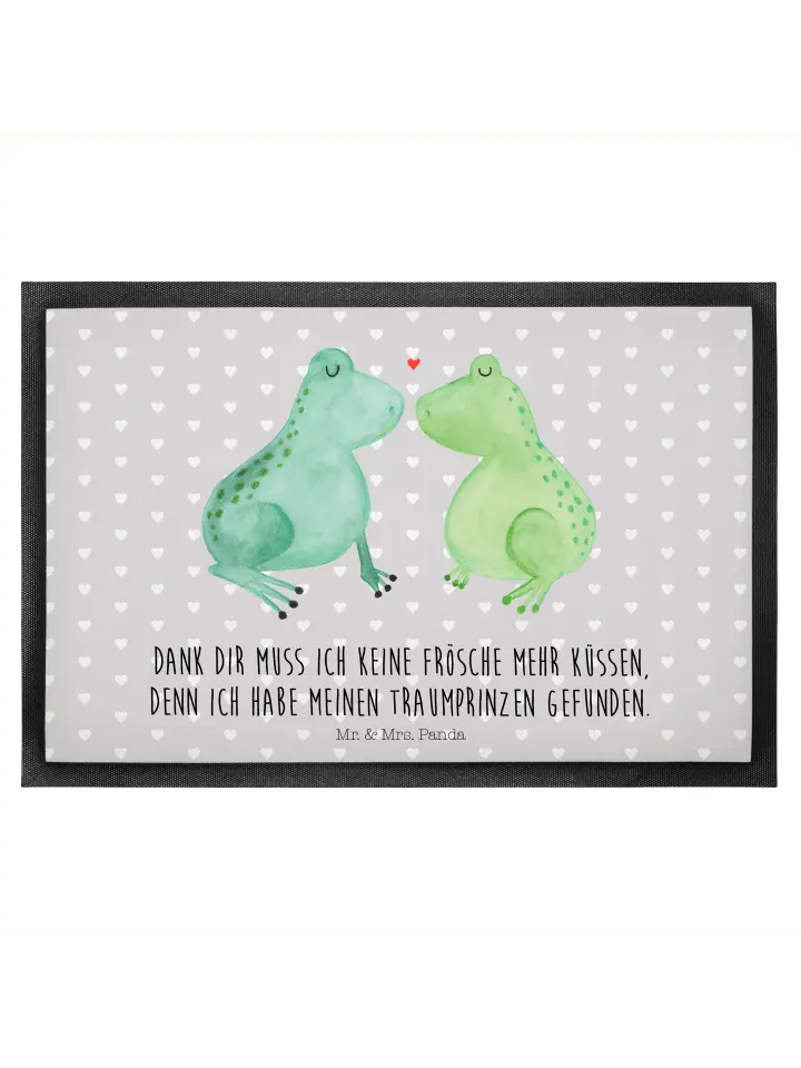 

Коврик для ног Mr. & Mrs. Panda, серый пастельный