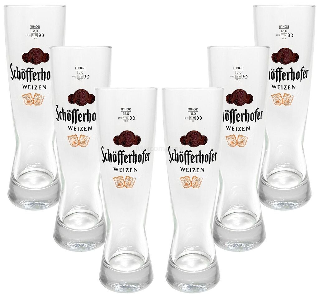 

Набор стаканов для пива Schöfferhofer Weizen - 6х пивных бокалов 0,5л калиброванных Mixcompany