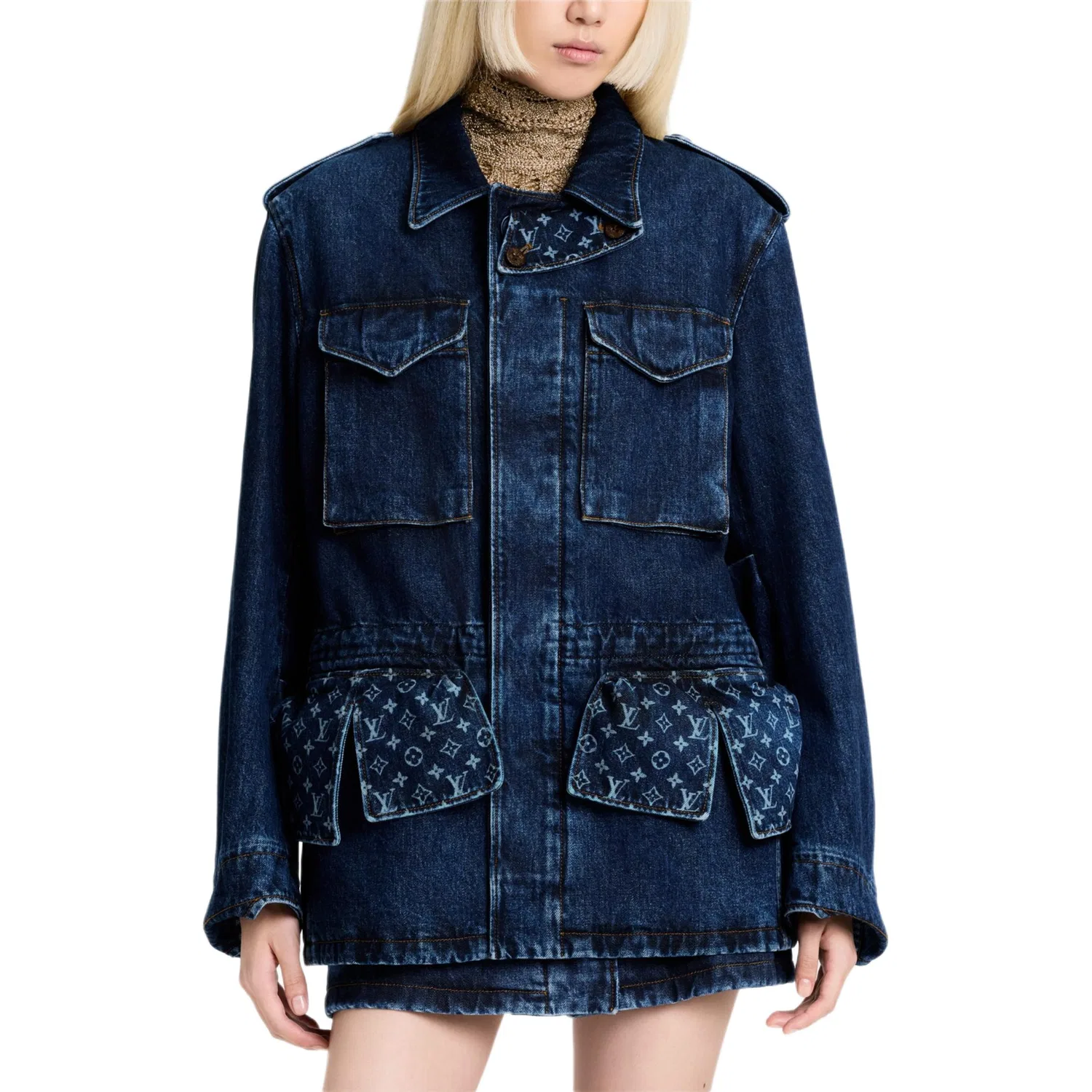 Джинсовая куртка женская SS26 LOUIS VUITTON, Blue — фото 3