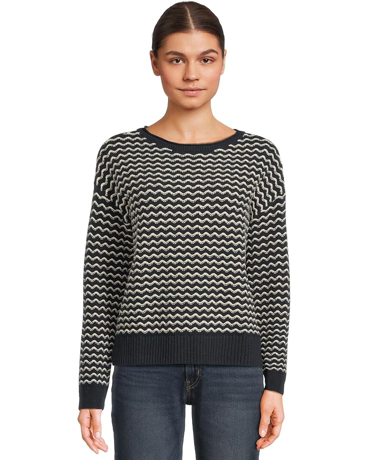 

Женский свитер Lilla P Long Sleeve Zig Zag, Navy Zig Zag