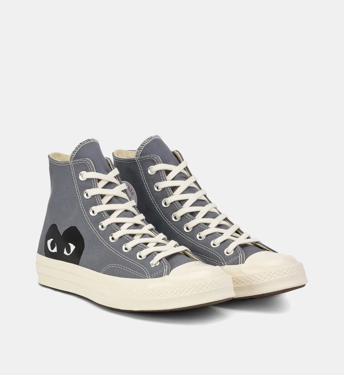 Высокие кеды Comme Des Garçons Play x Converse из хлопка, серый — фото 2