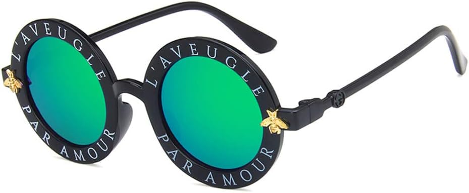 

Солнцезащитные очки Shiratori унисекс в стиле ретро, ​​ярко-черные, серые, для отдыха и путешествий, круглые, неполяризованные, с защитой от УФ-излучения UV400, Bright Black Green