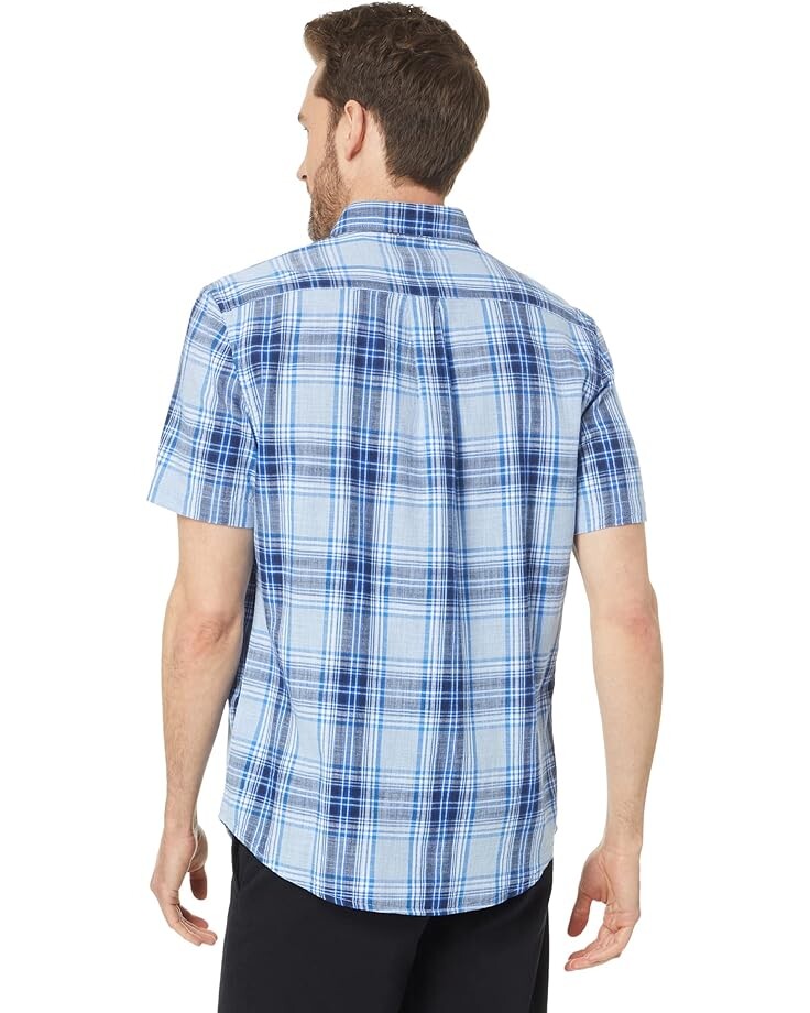 

Рубашка U.S. POLO ASSN. Short Sleeve Yarn-Dye Slub Heather Woven Shirt, цвет Classic Navy