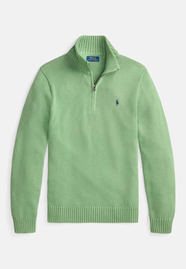 Хлопковый свитер с воротником-стойкой на молнии. Polo Ralph Lauren, Outback Green — фото 4