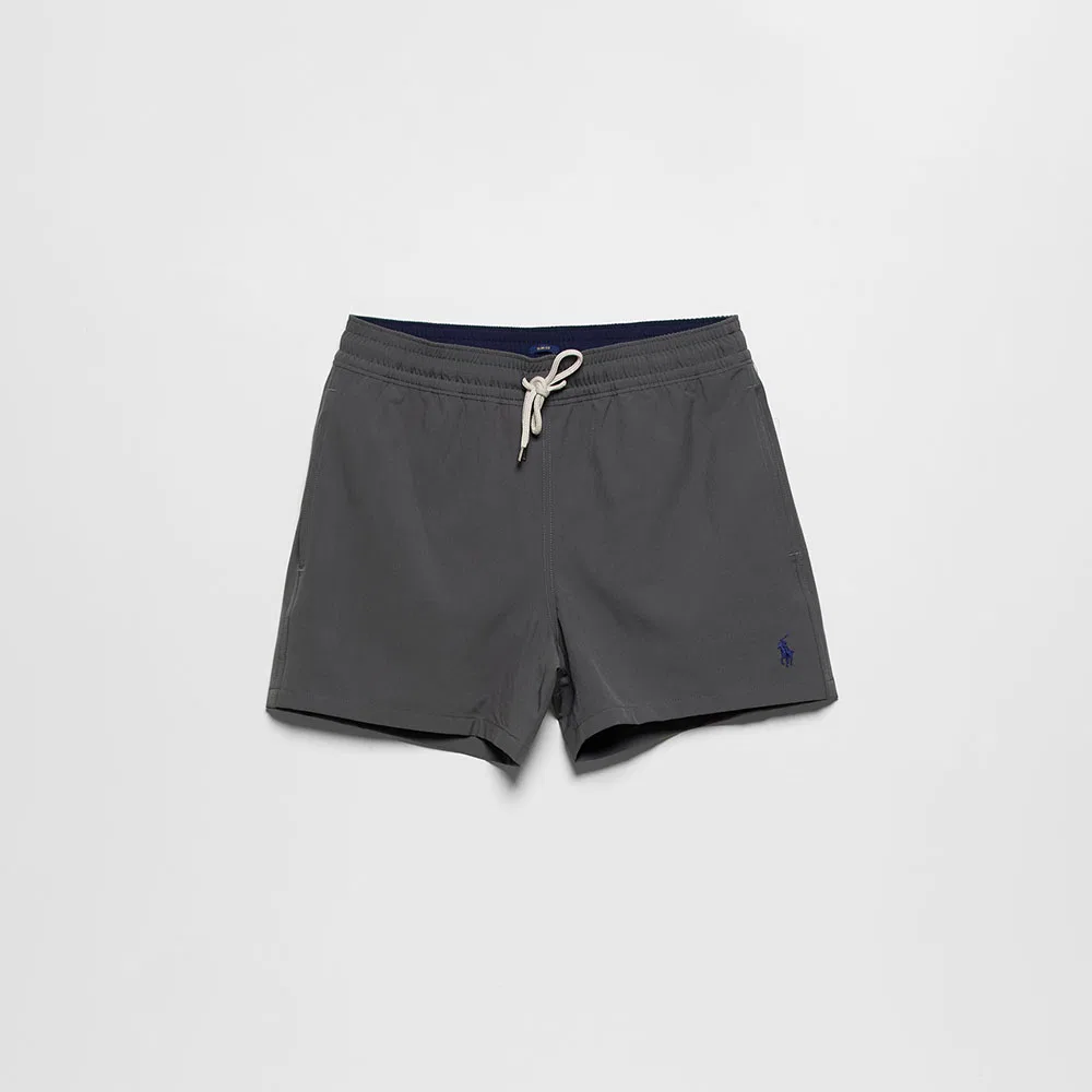 Мужские плавательные шорты Traveler Slim Fit длиной 11.4 см серого цвета от Polo Ralph Lauren