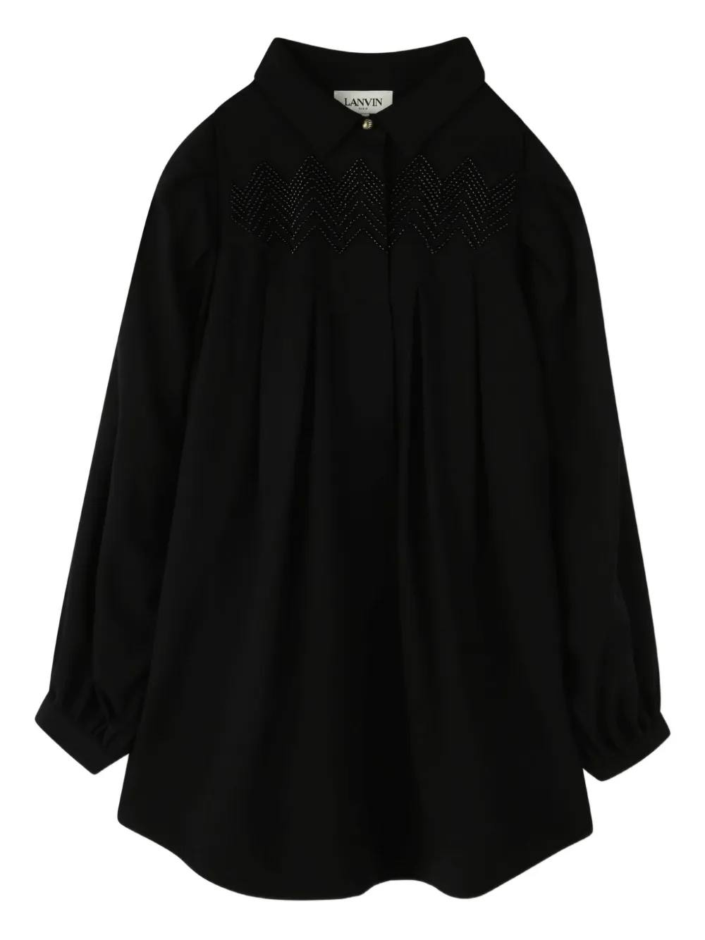 

Блузка со складками Lanvin Enfant, черный