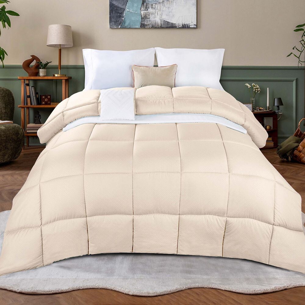 

Альтернативное одеяло из плюша с пухом из микрофибры SUPERIOR Monochrome Basketweave, цвет Cream