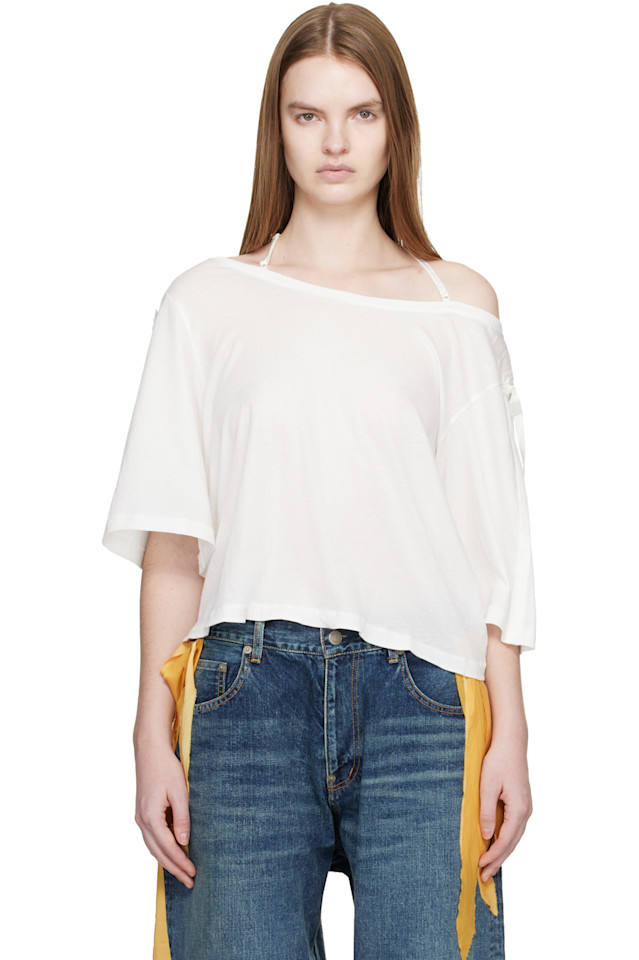 

Undercover Белая футболка с лямкой