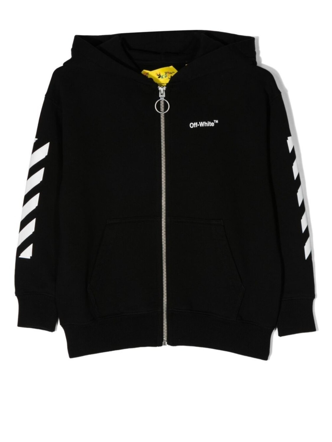 

Off-White Kids худи на молнии с логотипом, черный