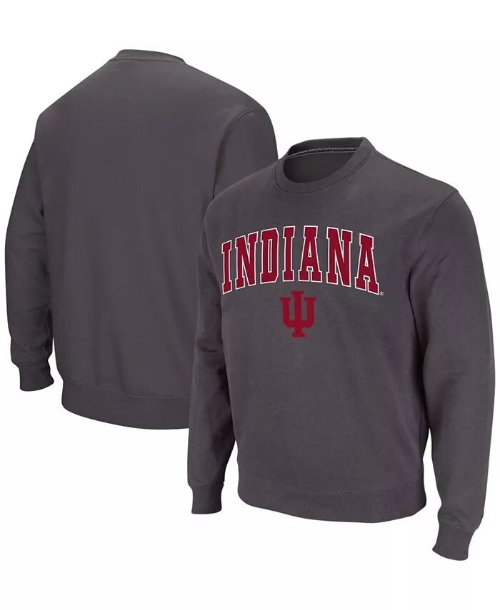 

Мужская толстовка Indiana Hoosiers Arch Logo с круглым вырезом Colosseum, серый