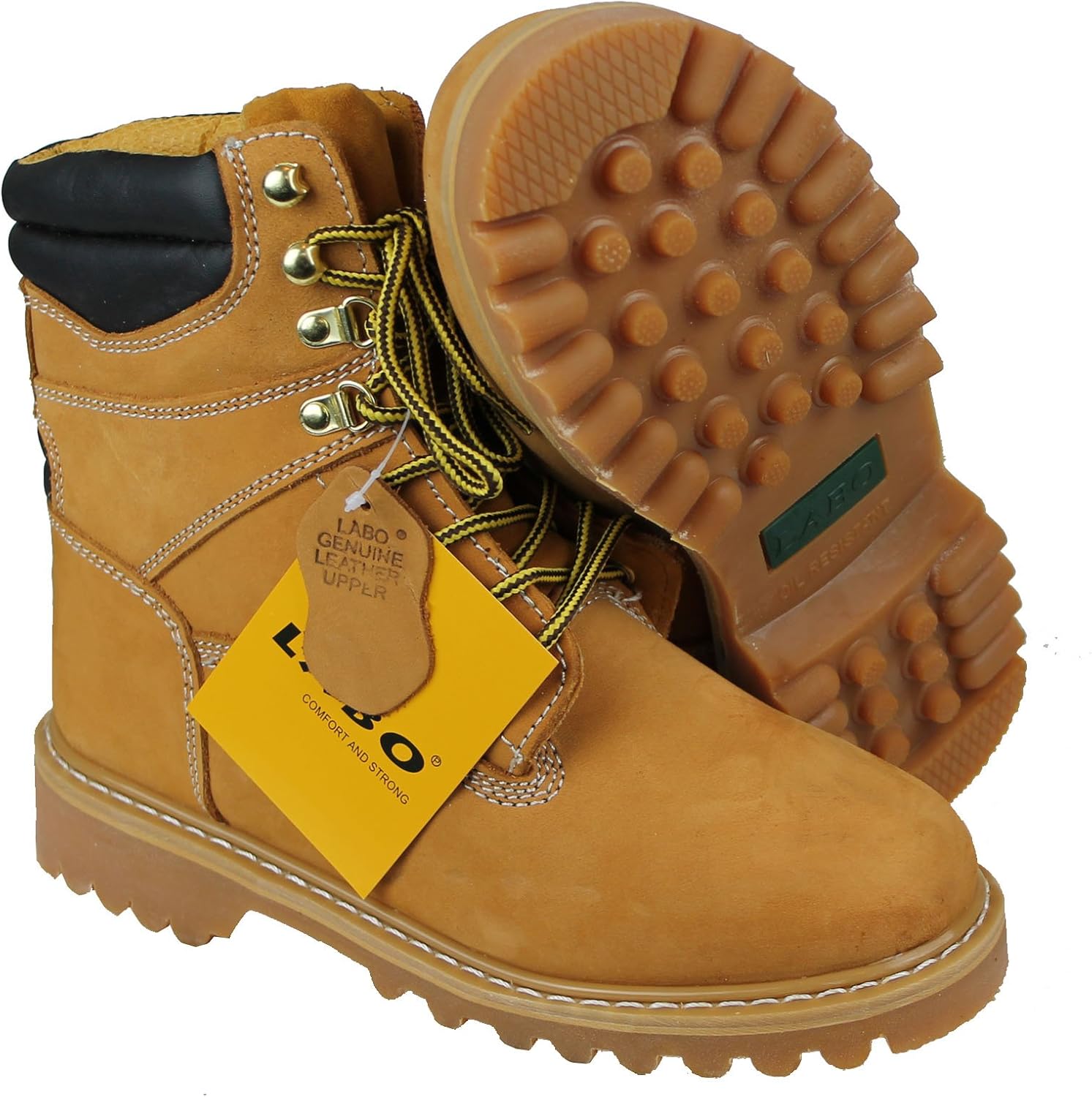 Мужские ботинки LABO Brand 811 из натуральной кожи, высокие (E.W) 20 см Labo Pro, Wheat — фото 3