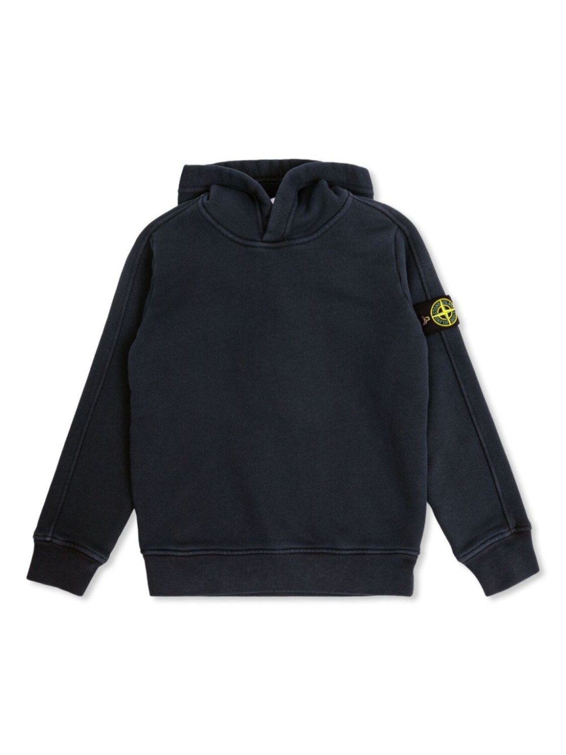 

Толстовка с капюшоном Stone Island Junior Compass-badge, черный