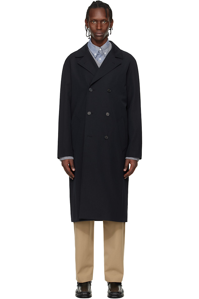 

Темно-Синее пальто с круазой A.P.C., темно-синий