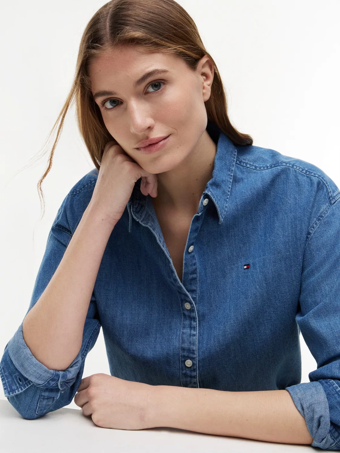 Блузка Tommy Hilfiger, Blue Denim — фото 2