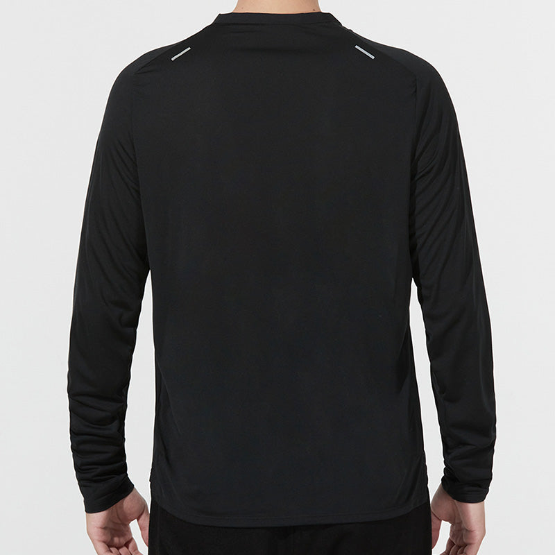 Футболка Men's Nike Sports Fitness Training Running Casual Long Sleeves Black T-Shirt DD6022-010 — фото 3