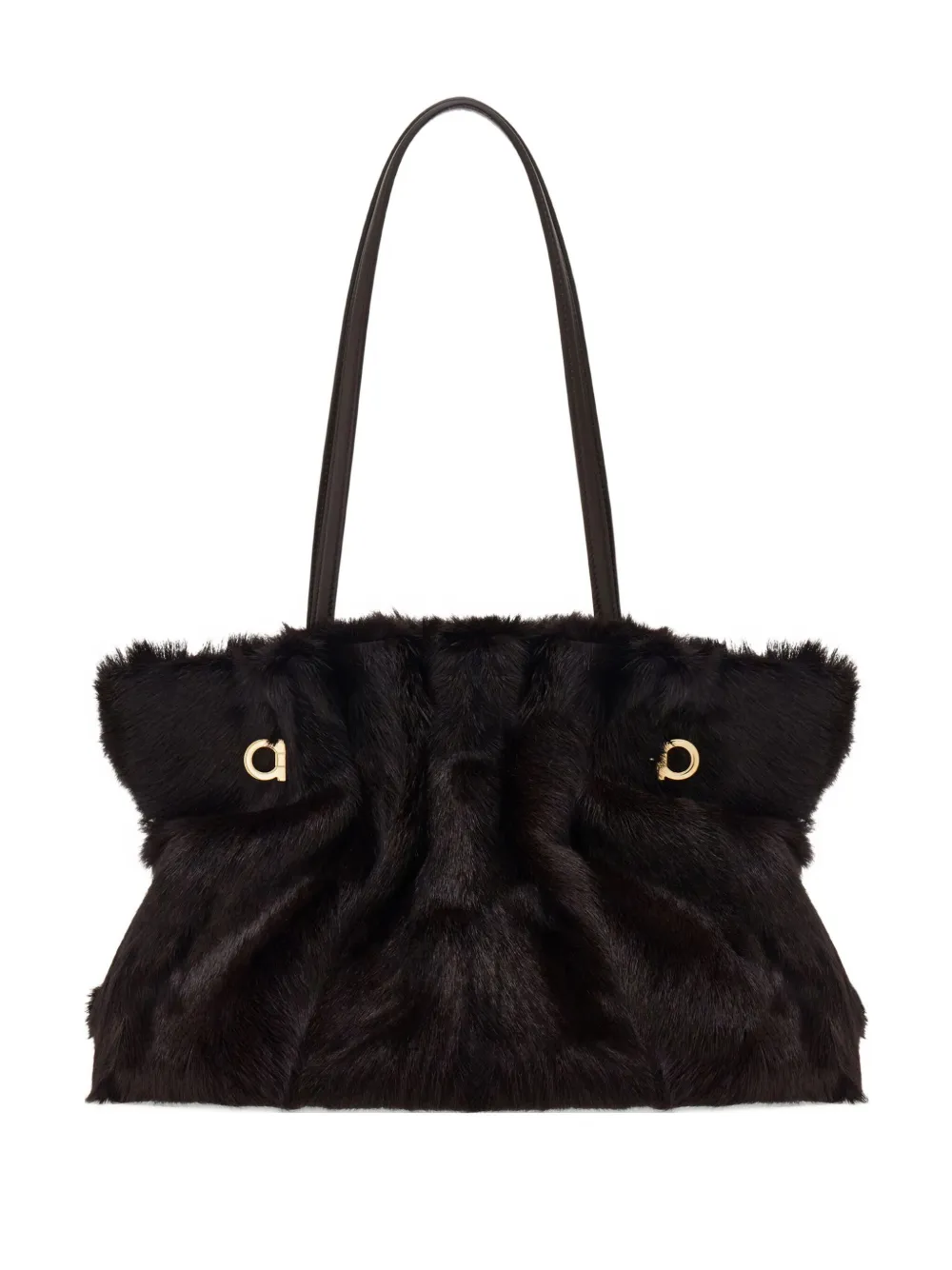 

Сумка на плечо с декором gancini Ferragamo, коричневый