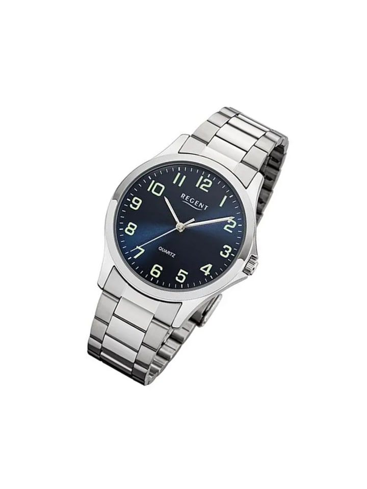 

Наручные часы Regent, металлический браслет, серебристый цвет, средний размер (примерно 39 мм)
