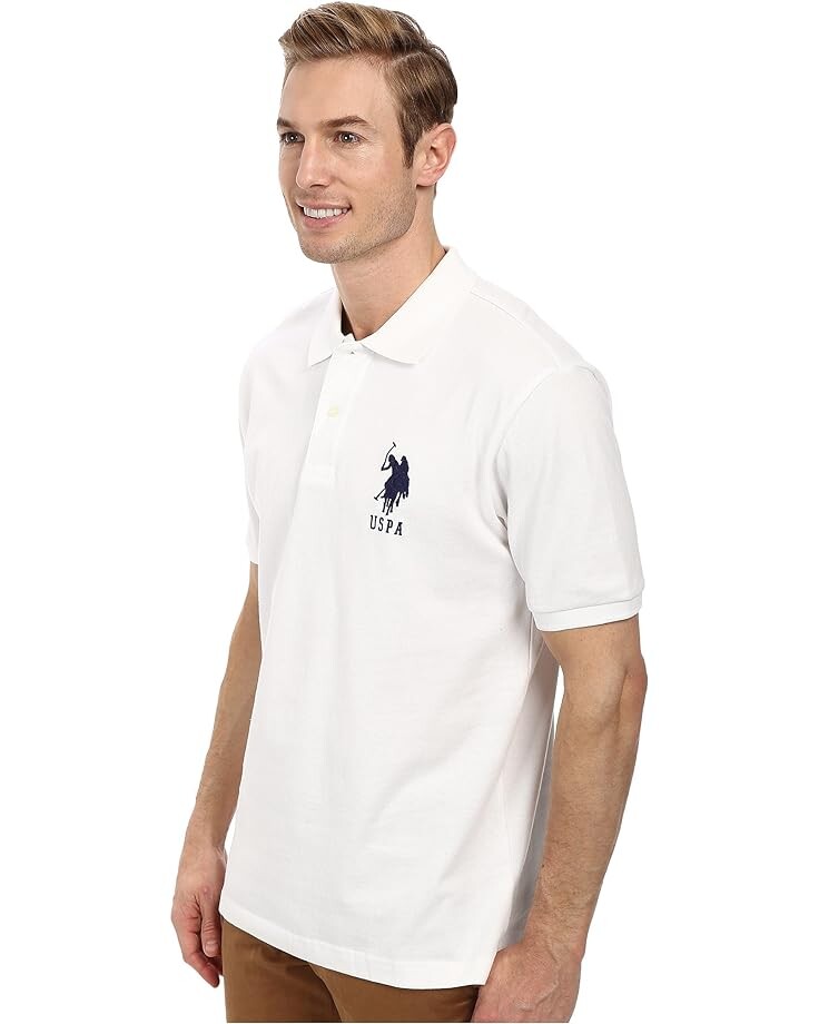 

Поло U.S. POLO ASSN. Solid Pique Polo, белый