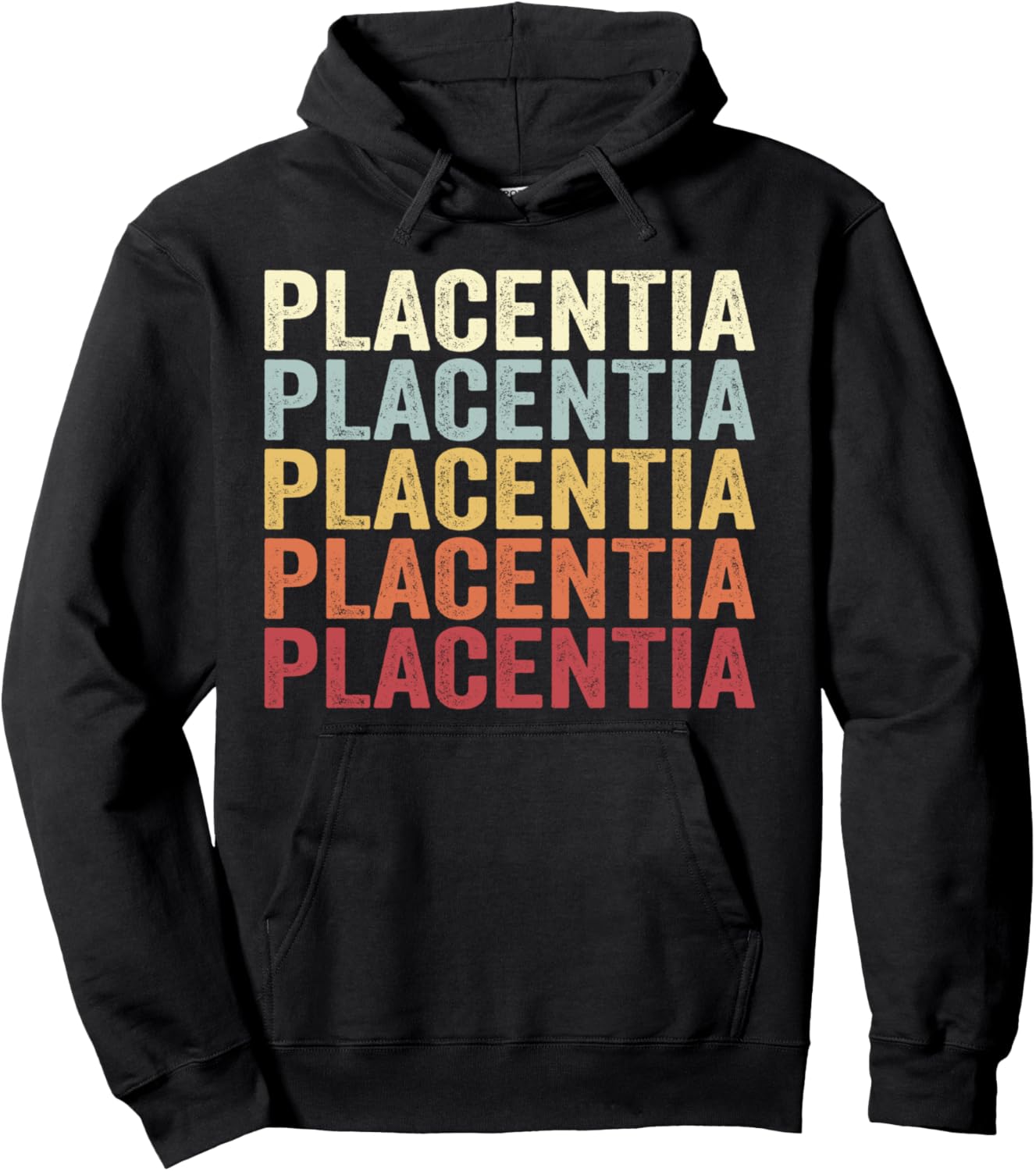 

Пласентия, Калифорния, ретро-винтажная толстовка с надписью Placentia California Placentia Ca Retro Vintage, черный