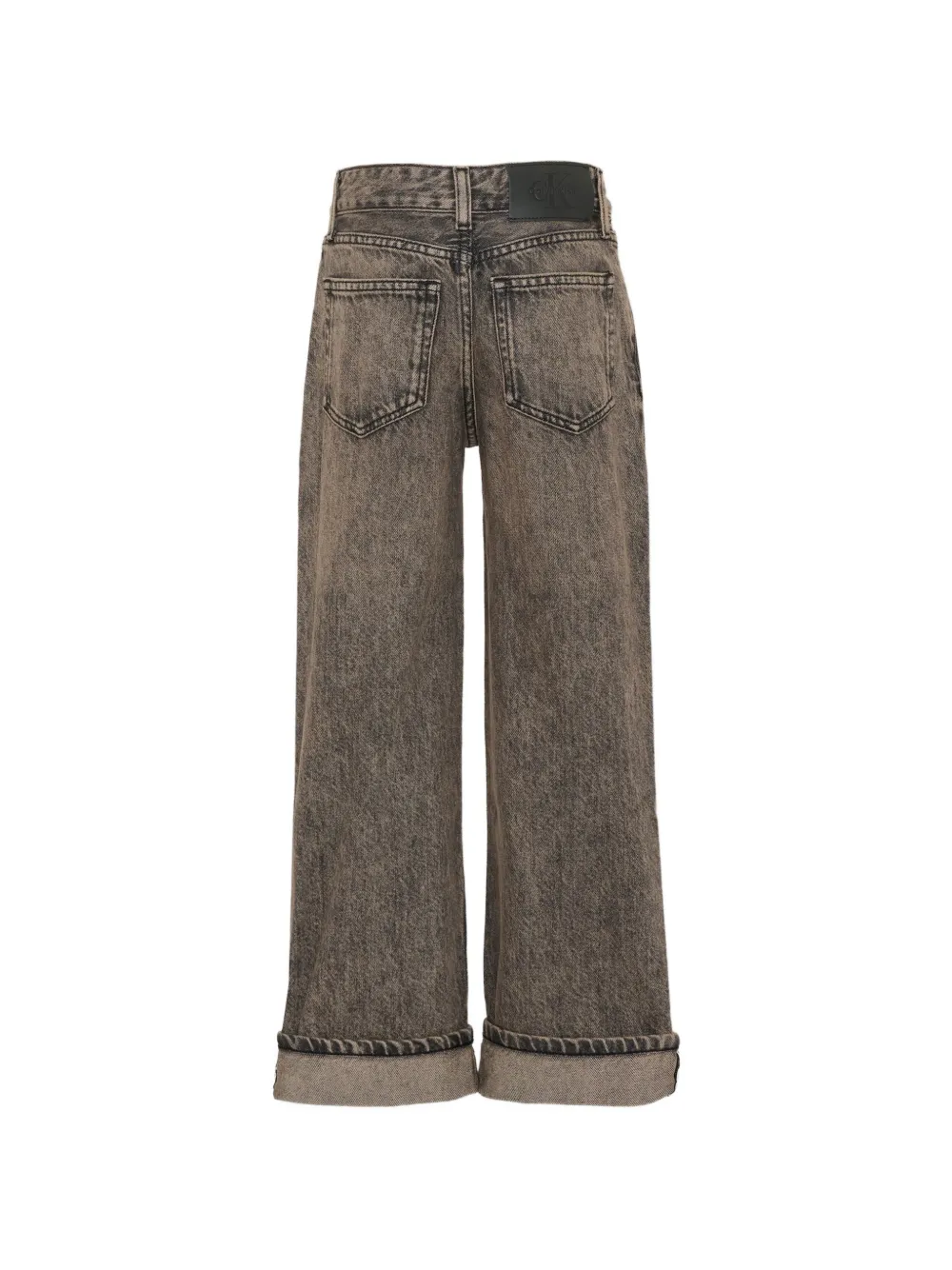 Джинсы с подкатанными манжетами Calvin Klein Kids, серый — фото 2