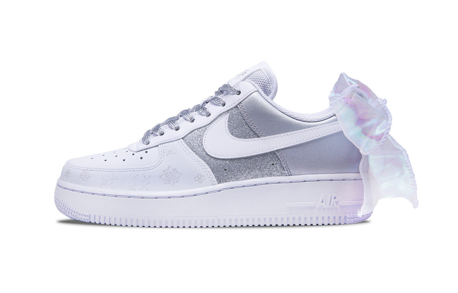 

Кроссовки Nike Air Force 1 Skateboarding Shoes Women's Low-top White, серебряный, Серый, Кроссовки Nike Air Force 1 Skateboarding Shoes Women's Low-top White, серебряный