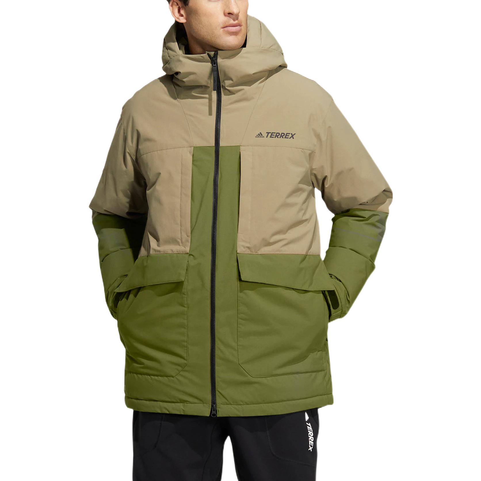 Пуховик Unisex Темный Оливково-Зеленый Adidas — фото 3