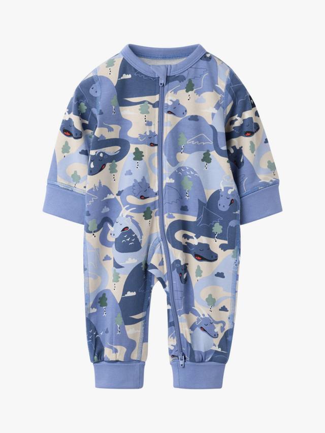 

Хлопковый комбинезон с драконом Polarn O. Pyret, Blue