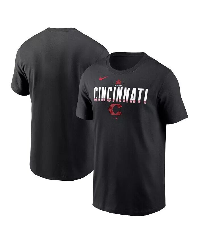 

Мужская черная футболка Cincinnati Reds City Connect Nike, черный