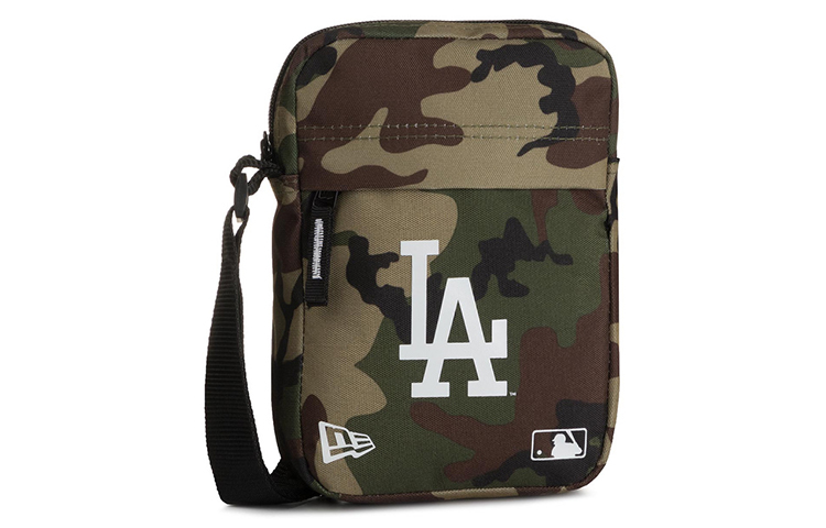 

New Era Кроссбоди мессенджер из ткани камуфляж зеленый мужской, Green Camouflage