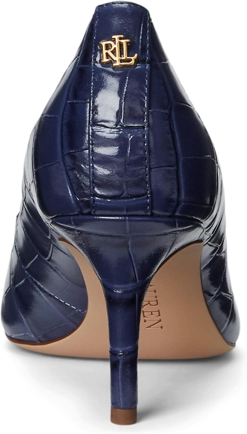 Туфли Lanette Crocodile Embossed Leather Pumps LAUREN Ralph Lauren, цвет Refined Navy — фото 4