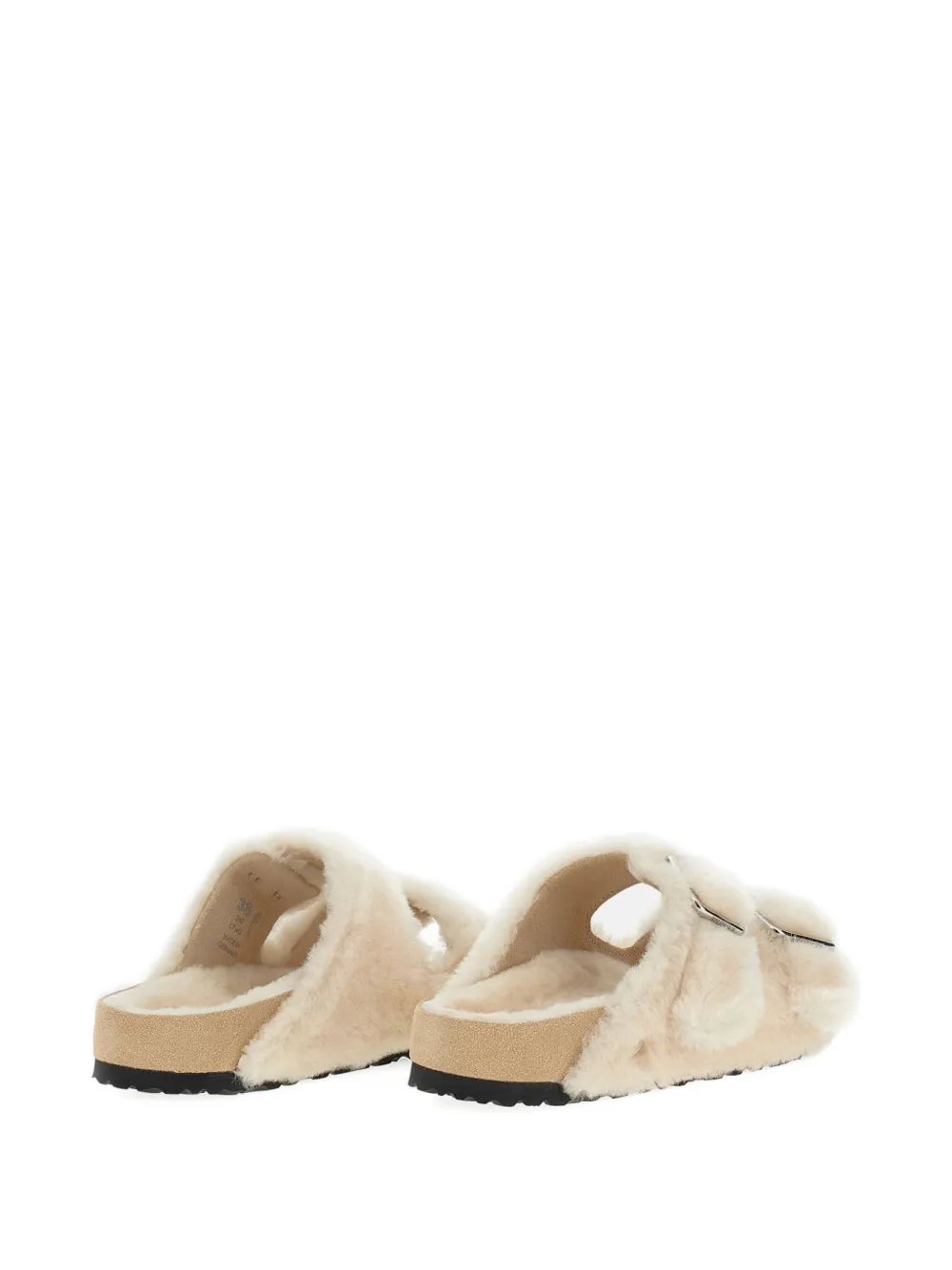 Сандалии Arizona Big Buckle с овечьим мехом Birkenstock, нейтральный — фото 4
