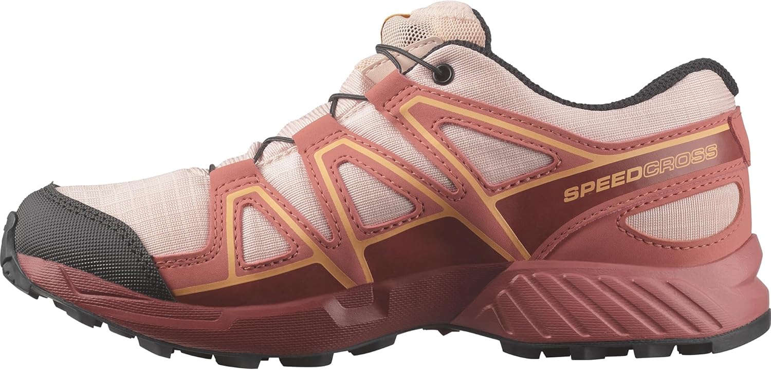 Детские водонепроницаемые кроссовки Salomon SPEEDCROSS CLIMASALOMON, English Rose/Cow Hide/Cantaloupe — фото 2
