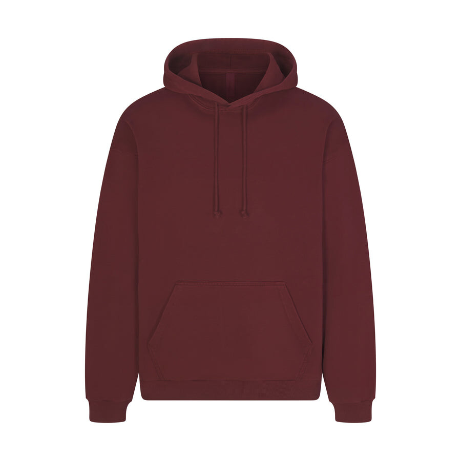 

Мужская свободная толстовка с капюшоном SKIMS Terry, цвет Oxblood