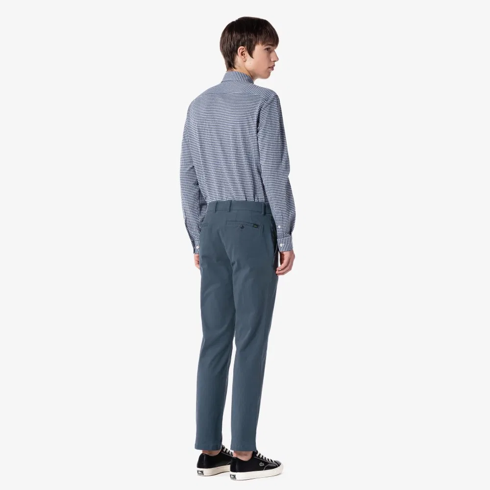 Мужские чиносы с начёсом серые от Lacoste — фото 4
